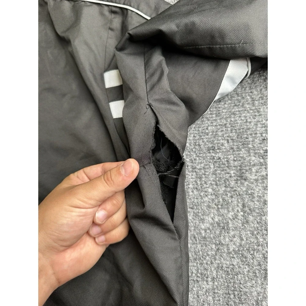 Mens Las Vegas Raiders NFL Pullover Windbreaker Jacket Black Silver, Size 2XL